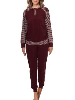 Pastunette Dames Donker Rood Pyjama