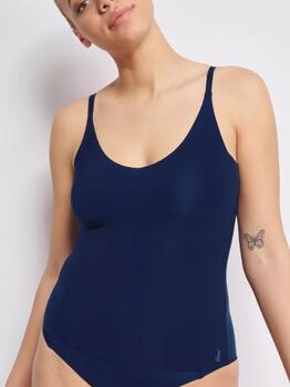 Sloggi Zero Feel Marine Blauw Spaghetti Top