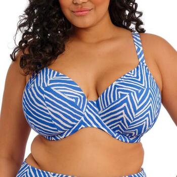 Elomi Swim Fiji Falls Blauw/Wit Soft-Cup Bikinitop