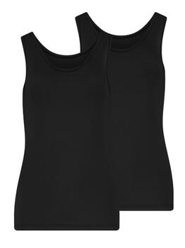 RJ Bodywear Pure Color Extra comfort Zwart Dames Hemd