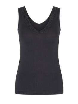 RJ Bodywear Pure Color Zwart Dames Hemd