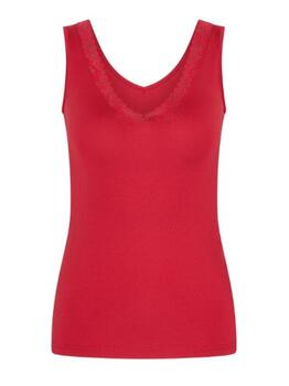 RJ Bodywear Pure Color Rood Dames Hemd