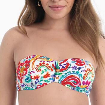 Rosa Faia Badmode Ella Wit/Print Voorgevormde Bikinitop