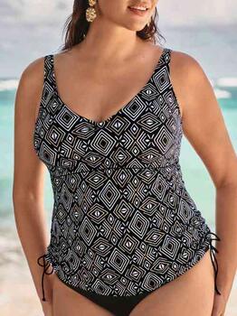 Anita Badmode Malaika Zwart/Goud Tankini Top