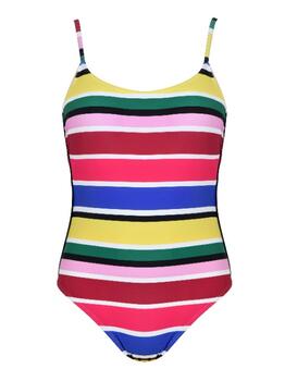 Naturana Badmode Dames Roze/Groen Badpak