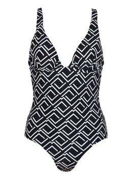Naturana Badmode Dames Wit/Rood Badpak