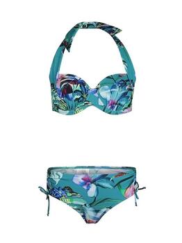 Mila Paradise Groen/Print Bikini Set