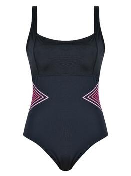 Naturana Badmode Dames Zwart/Roze Badpak