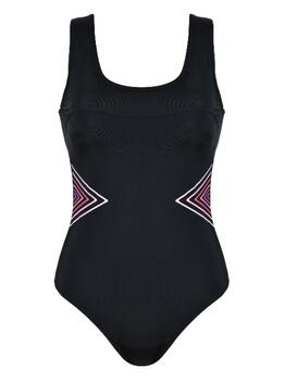 Naturana Badmode Dames Zwart/Roze Badpak