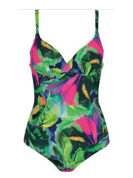 Naturana Badmode Dames Marine Blauw/Roze Badpak