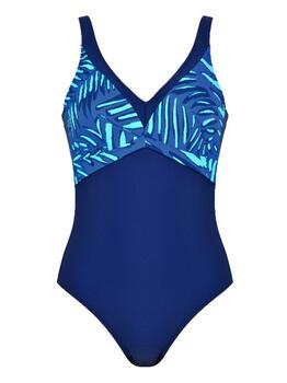 Naturana Badmode Dames Marine Blauw Badpak