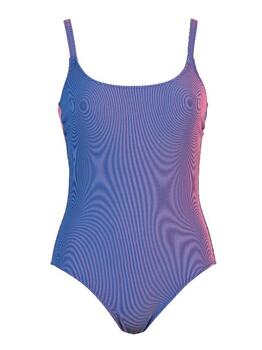Naturana Badmode Dames Blauw/Roze Badpak