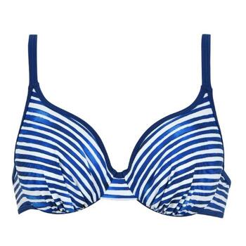 Naturana Badmode Dames Blauw/Wit Voorgevormde Bikinitop