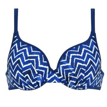 Naturana Badmode Dames Blauw/Wit Voorgevormde Bikinitop