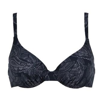 Naturana Badmode Dames Zwart/Bruin Voorgevormde Bikinitop