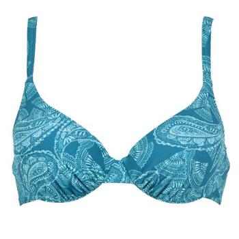Naturana Badmode Dames Blauw/Groen Voorgevormde Bikinitop