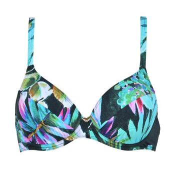 Naturana Badmode Dames Wit/Blauw Voorgevormde Bikinitop