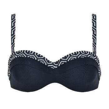 Naturana Badmode Dames Zwart/Wit Voorgevormde Bikinitop