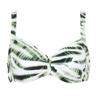 Naturana Badmode Dames Groen/Wit Voorgevormde Bikinitop