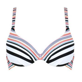 Naturana Badmode Dames Wit/Zwart Voorgevormde Bikinitop