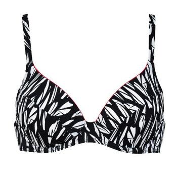Naturana Badmode Dames Zwart/Wit Soft-Cup Bikinitop