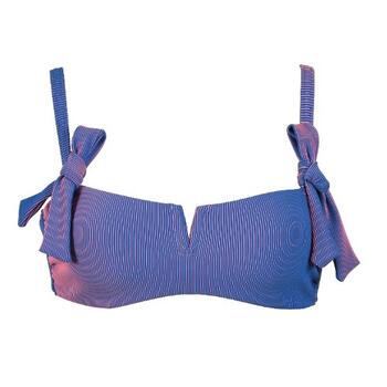Naturana Badmode Dames Blauw/Roze Voorgevormde Bikinitop