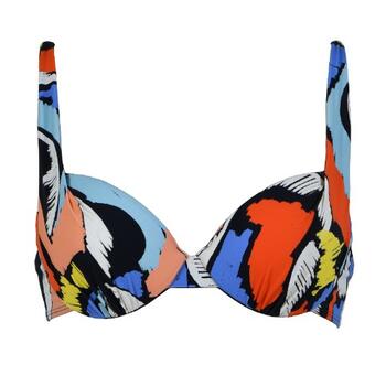 Naturana Badmode Dames Zwart/Multicolor Voorgevormde Bikinitop