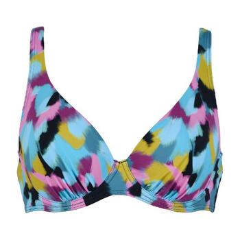 Naturana Badmode Dames Zwart/Multicolor Soft-Cup Bikinitop