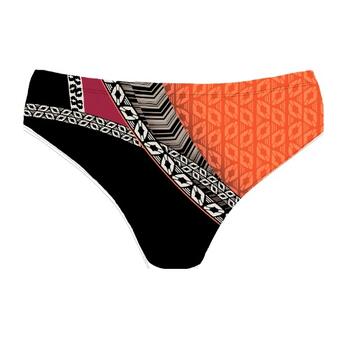 Naturana Badmode Dames Zwart/Oranje Bikini Broekje