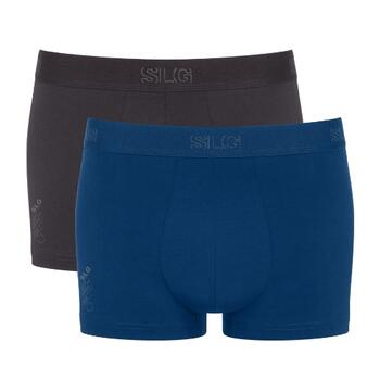 Sloggi Men SLG Base Zwart/Blauw Katoenen Trunk