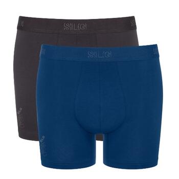 Sloggi Men SLG Base Zwart/Blauw Katoenen Boxershort