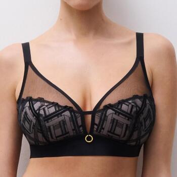 Chantelle Graphic Support Zwart Wireless bh