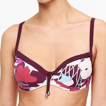 Chantelle Badmode Flowers Paars/Print Soft-Cup Bikinitop