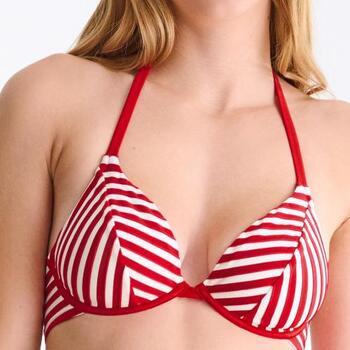 Lisca Swimwear Bondi Beach Rood/Wit Soft-Cup Bikinitop