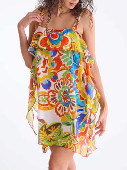 Lisca Swimwear Mexico Roze/Print Strandjurk