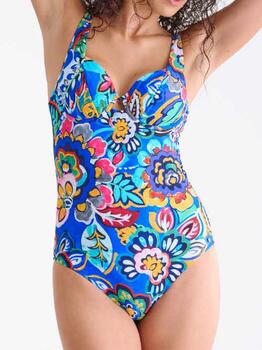 Lisca Swimwear Mexico Blauw/Print Badpak
