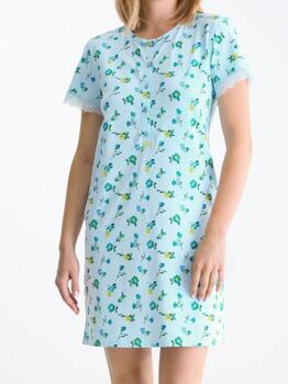 Lisca Bloomy Blauw Nachthemd
