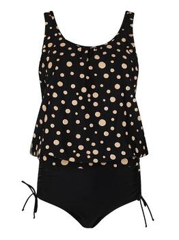 Mila Golden Dots Zwart Tankini Set
