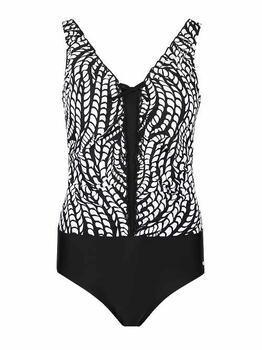 Mila Vibes Zwart/Wit Badpak