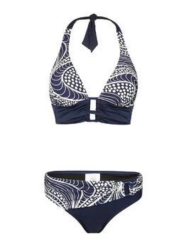 Mila Ocean Waves Marine Blauw Bikini Set