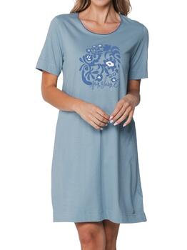 Pastunette Dames Blauw Nachthemd