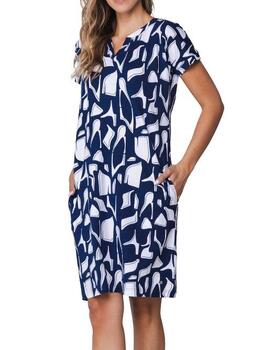 Pastunette Dames Marine Blauw Nachthemd