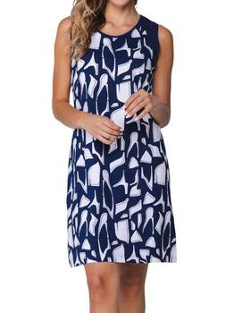 Pastunette Dames Marine Blauw Nachthemd