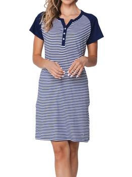 Pastunette Dames Marine Blauw Nachthemd