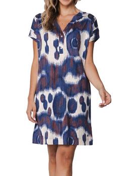 Pastunette Dames Blauw Nachthemd