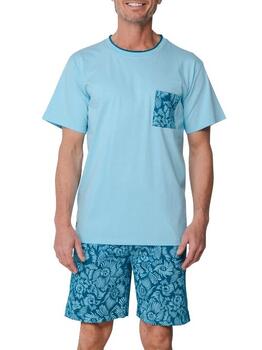 Pastunette Heren Blauw Shortama