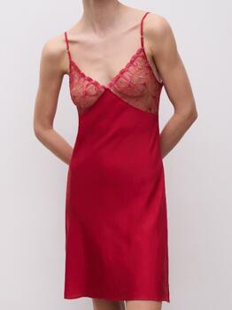 Chantelle Nachtmode Fleurs Rood Slipdress