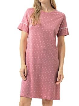 Mey Nachtmode Crochet Dots Rosewood Slaapshirt