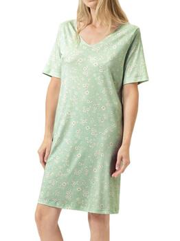 Mey Nachtmode Daisy Delight Groen Slaapshirt