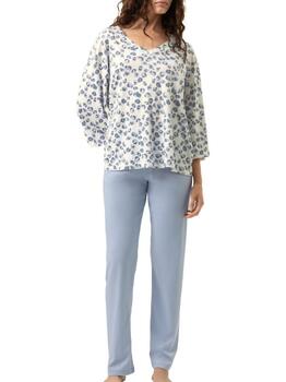 Mey Nachtmode Wild Violets Blauw Pyjama